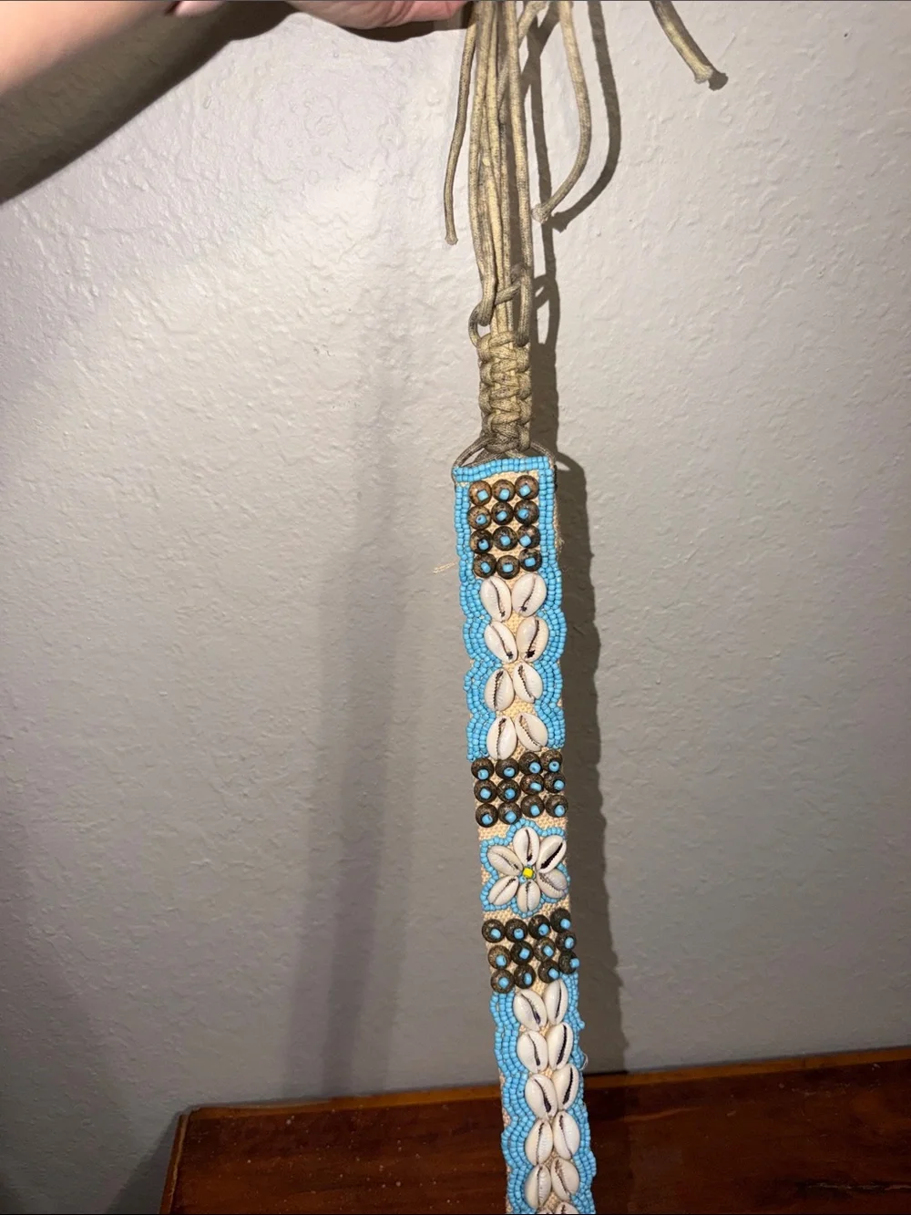 Vintage beachy belt sea shells boho bohemian